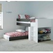 Low height loft bed with transverse lower bed